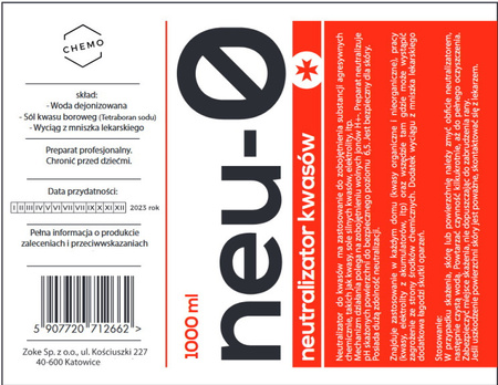 Neutralizator do kwasów. Neu-0. 1000 ml