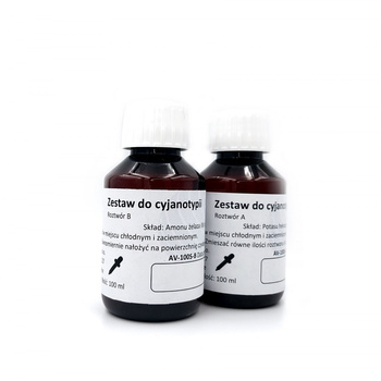 Zestaw Odczynników do Cyjanotypii (A+B). 2 x 100 ml.