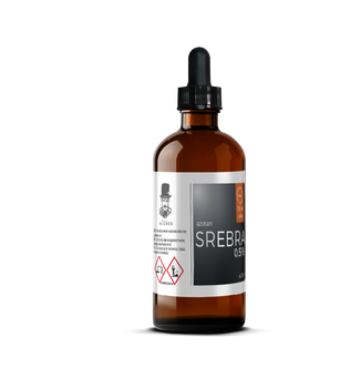 Azotan srebra 0,5%. Roztwór wodny. 100ml.