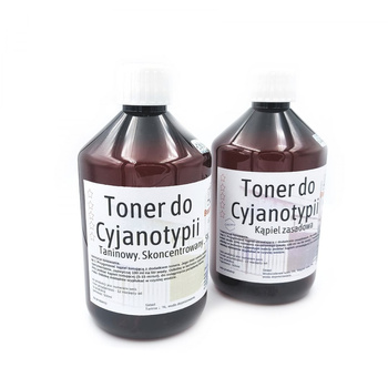 Zestaw tonerów  do Cyjanotypii (wzmacniacz i utrwalacz).  2x500 ml